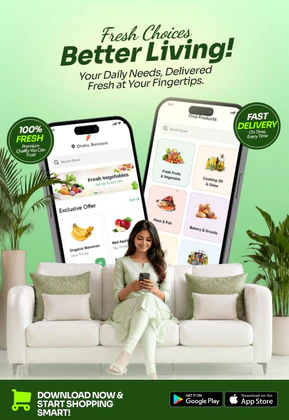Grocery Delivery App Promotion – Fresh Food Shopping Mobile Design