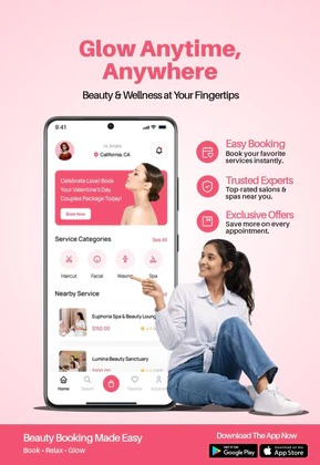Beauty Salon App Promotion – Spa & Wellness Booking Mobile Design