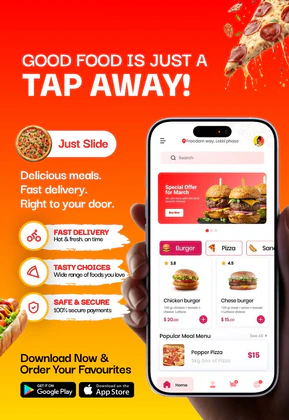 Food Delivery App Ad Template Design