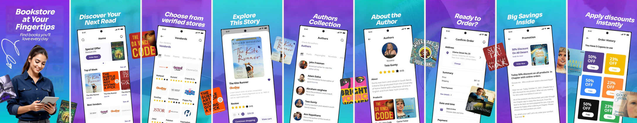 Online Bookstore & E-Book Reader App Store Screenshots