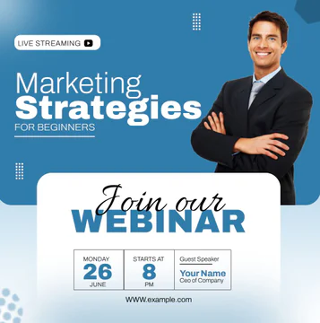 Marketing Strategy Webinar Flyer Template