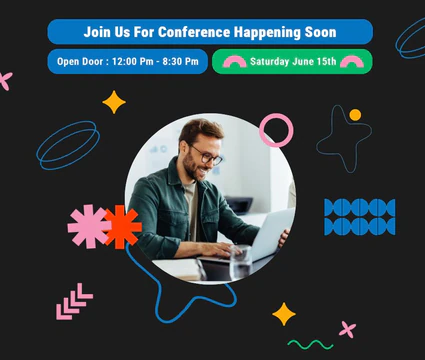  Modern Conference Event Banner Template – Customize Instantly on Nakxi