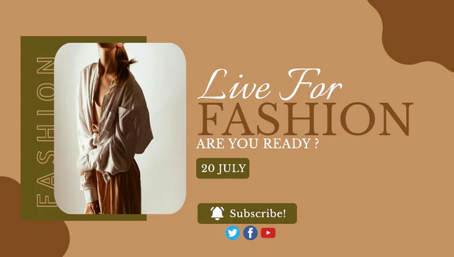 Brown shaded Fashion invitation flyer template 