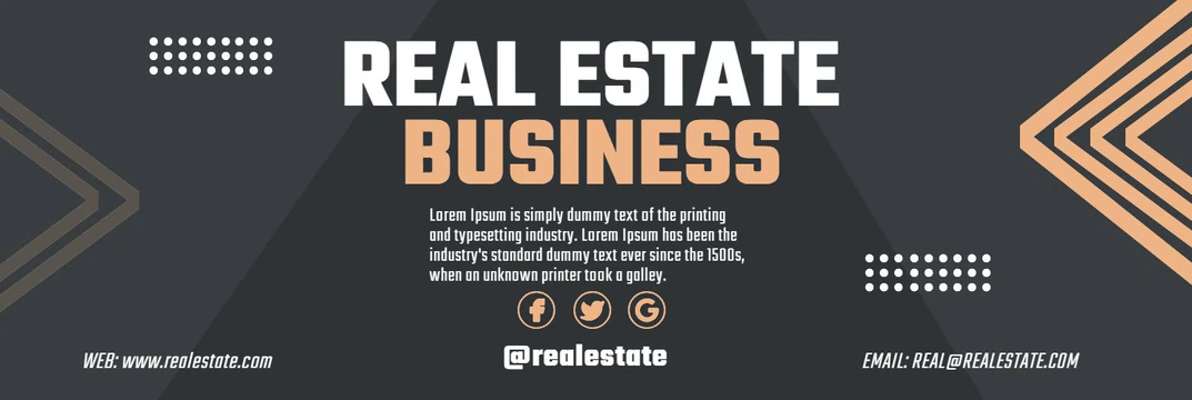  Real Estate Twitter Header – Bold & Professional Social Banner Template