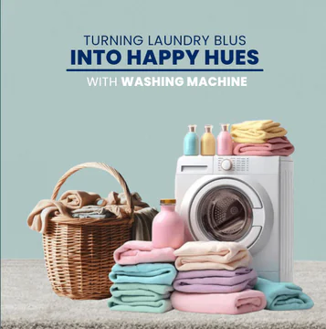  Light Bluish Gray Washing machine marketing template