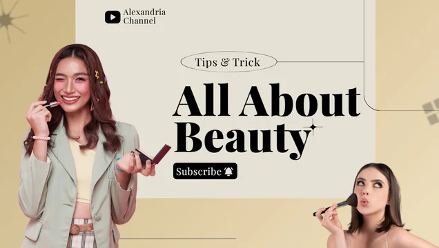  Beauty Tips & Tricks – YouTube Thumbnail & Social Media Post Template