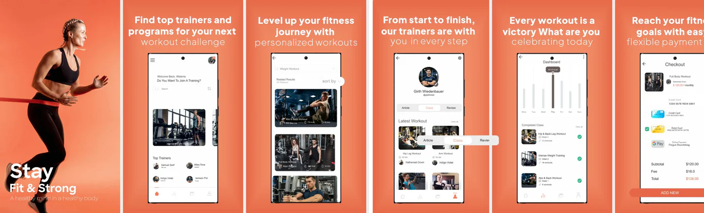 Stay Fit and Strong Gym App - Play Store Template